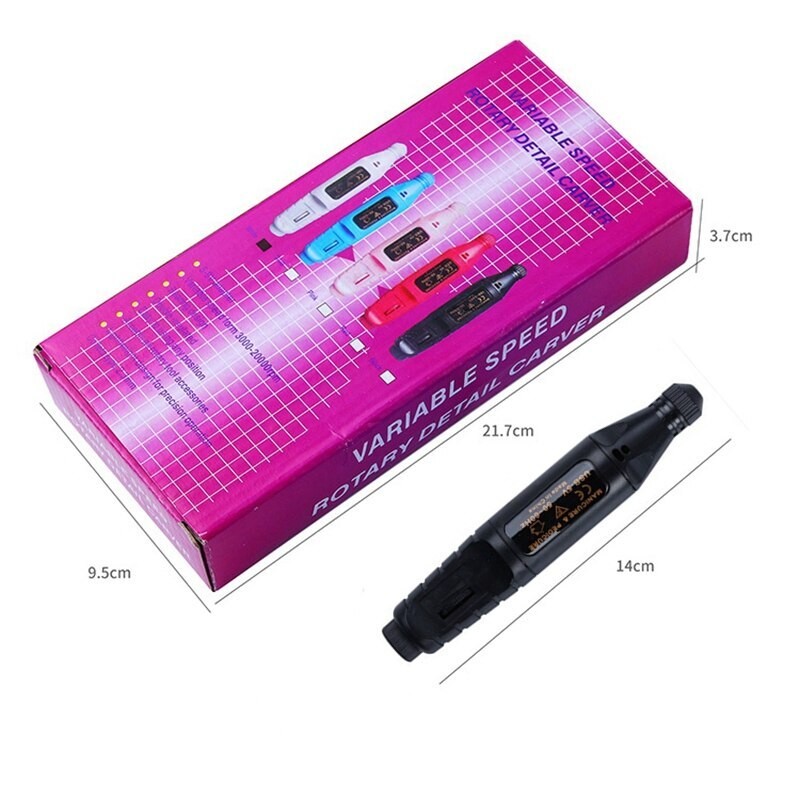 Black Electric Nail Drills Kit Remove Polisher Manicure Pedicure 6pcs File Sanding Bands Machine Art Equipment for Salon