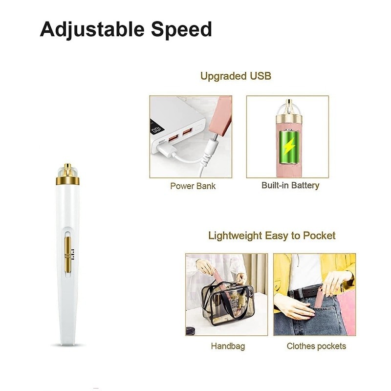 Electric Nail Drill Machine Grinder Polishing Machine Portable Mini Electric Art Pen Tools For Gel Removal 1 Set