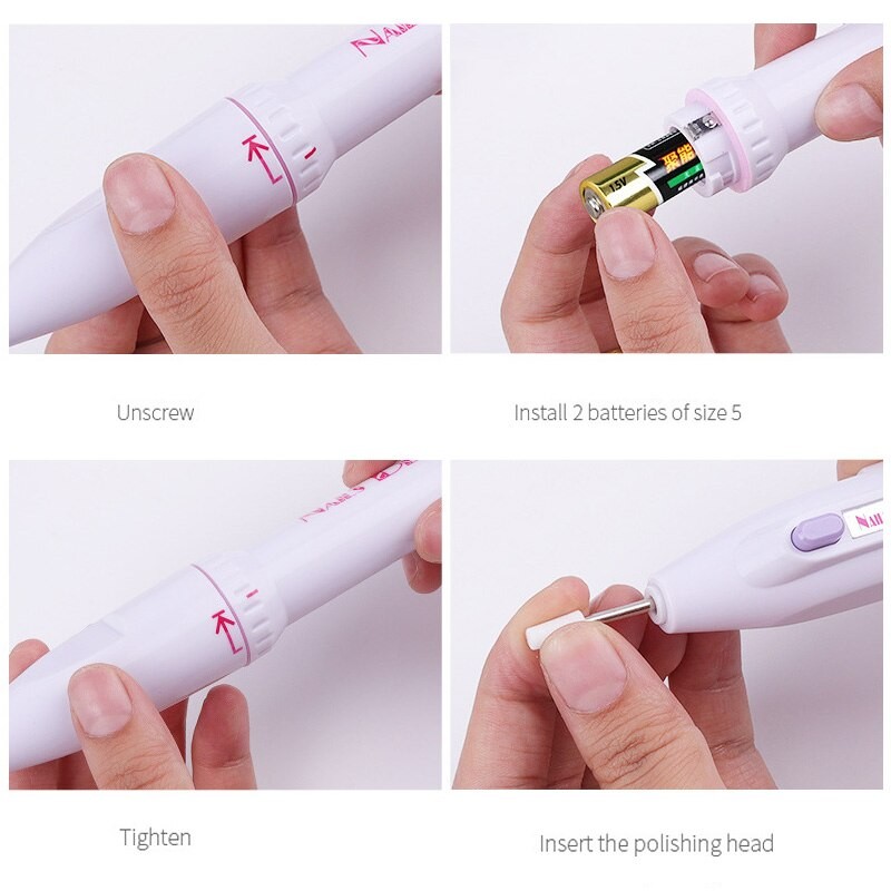 5 In 1 Professional Nail Polisher For Removing Dead Skin Nail Remover Nail Polish Machine Mini Portable Pen Electric File Tools
