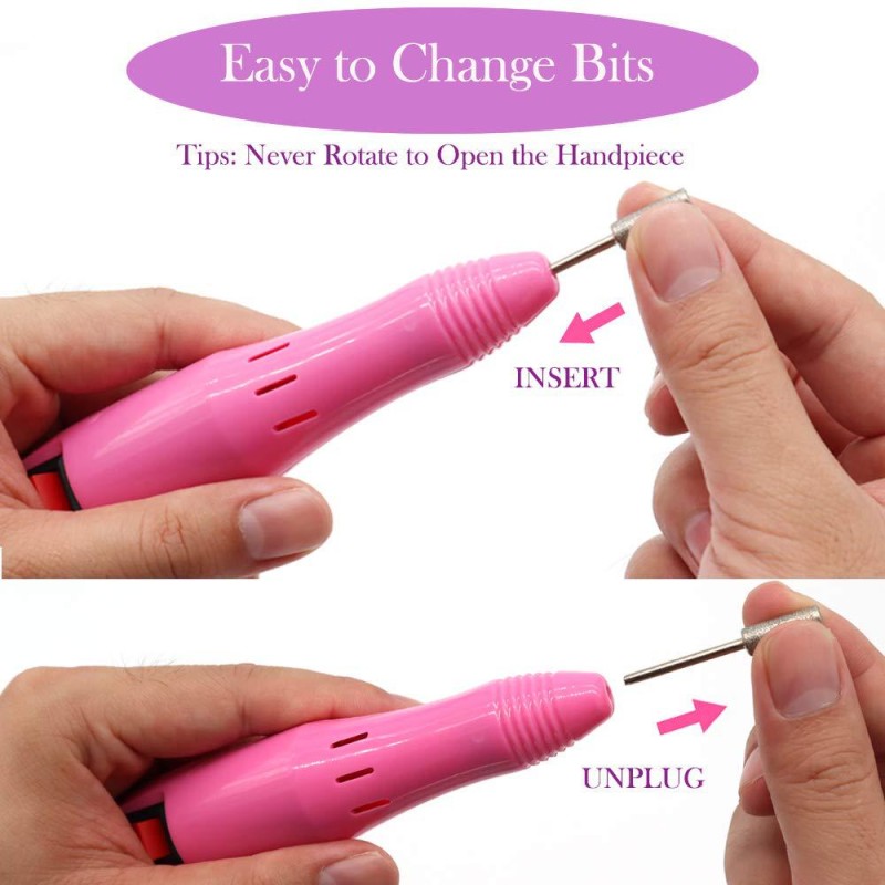 Nail Drill Electric Apparatus for Manicure 10pcs Milling Cutters Drill Bits Set Gel Cuticle Remover Pedicure Machine Nail Art