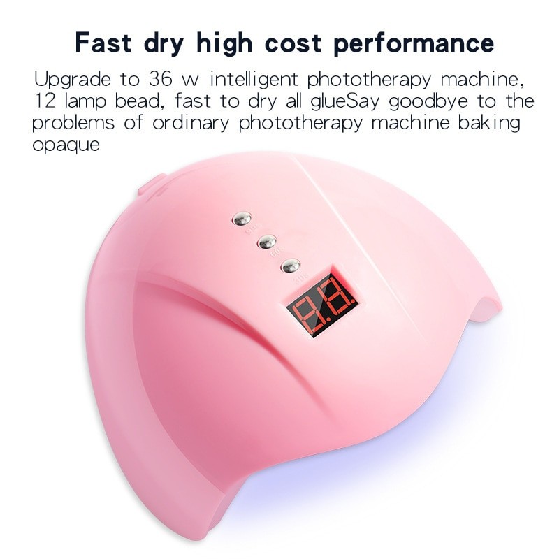 Nails Phototherapy Lamp Machine 36W Intelligent Induction Led/UV Small USB Nail Heating Lamp Dryer