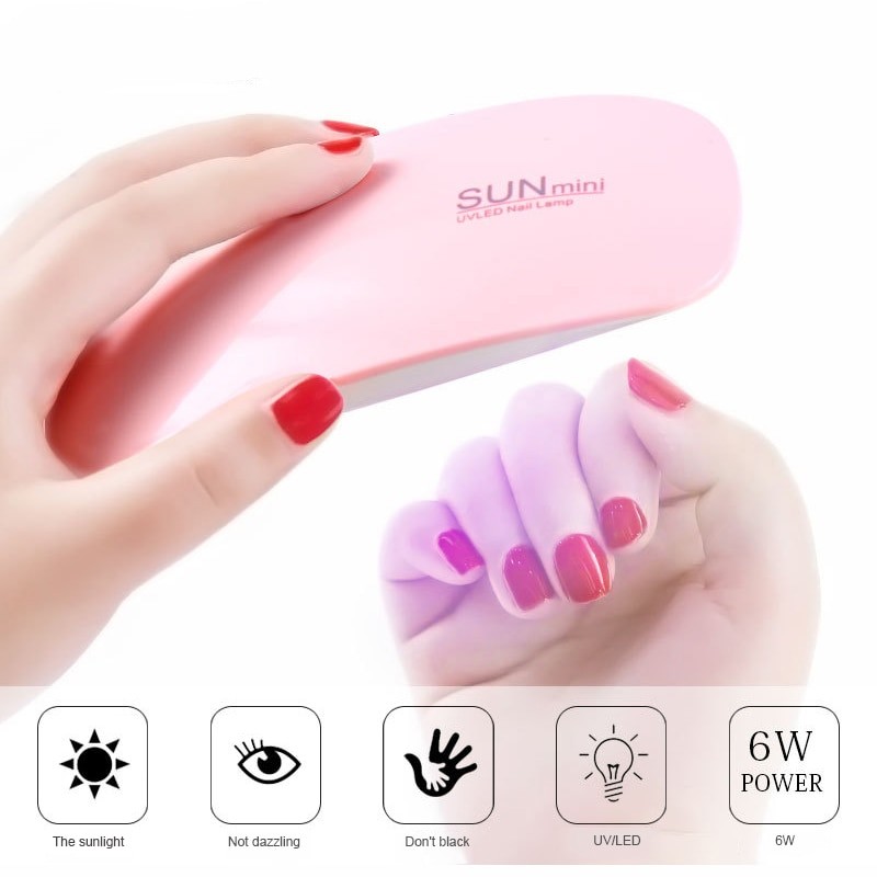 Mini nail polish glue drying lamp USB interface Folding Mini Mouse light therapy lamp LED nail enhancement lamp