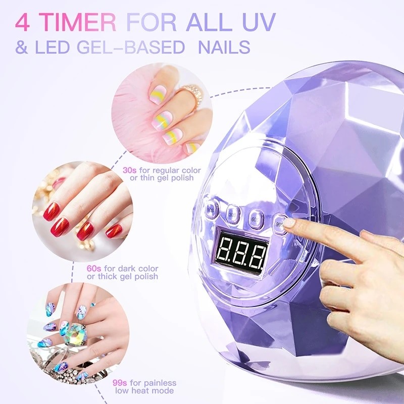 2023 UV LED Lamp For Nails Manicure Lamp For Drying All Gel Polish With 39 LEDs Fast Dryer Nail Lamp With Timer Smart Sensor