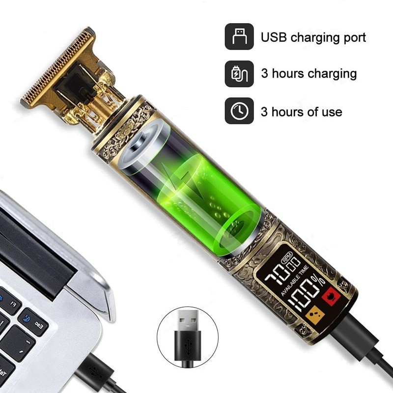 Large Screen Digital Display Electric Clippers Hair Salons Use Oil Tips To Carve Waterproof And Easy To Clean Electric Clippers