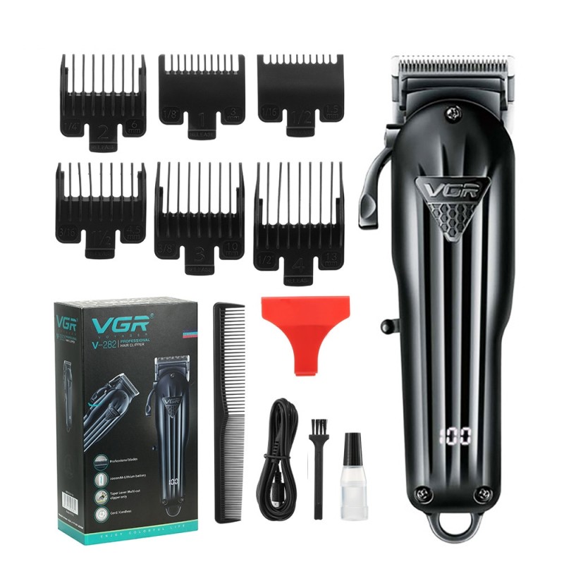 Rechargeable VGR Professional Hair Clipper Hair Trimmer For Men Shaver Hair Cutting Machine Barber Accessories Cut Machin Beard