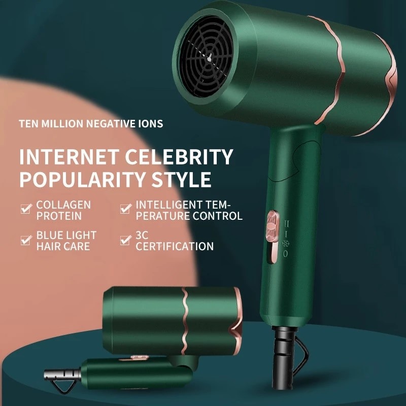 Household Heating And Cooling Air Hair Dryer Home Appliances High Power Blue Light Anion Anti-static Modeling Tools