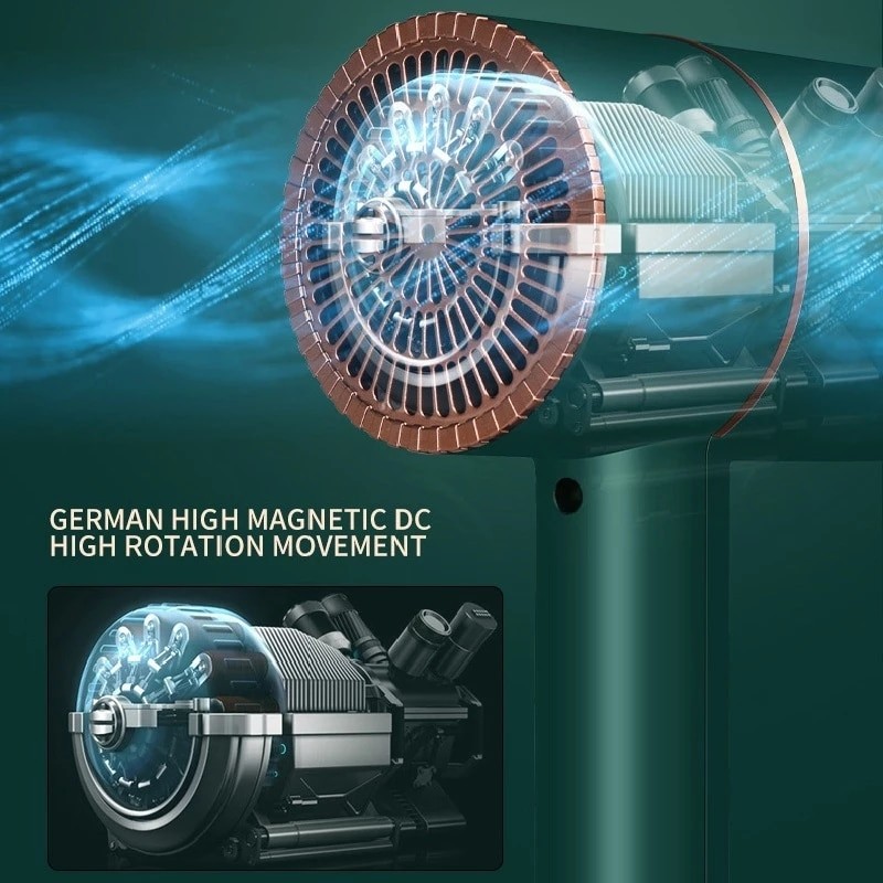 Household Heating And Cooling Air Hair Dryer Home Appliances High Power Blue Light Anion Anti-static Modeling Tools