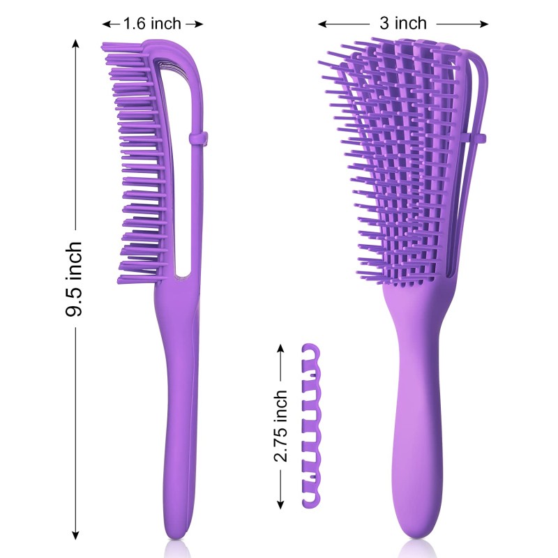 1 pcs Detangler Brush for Curly Hair, Black Natural Hair Curly Hair Brush 3a to 4c, Great for Thick Wet Hai
