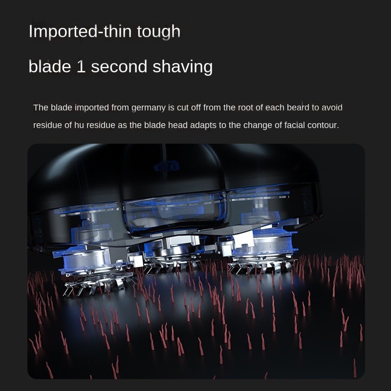 Electric Shaver Rechargeable Razor Razor Beard Knife Household Portable Floating Three-Blade Water Washing