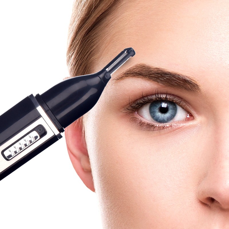 4 in 1 Rechargeable Men Electric Nose Ear Hair Trimmer Painless Women Trimming Sideburns Eyebrows Beard Hair Clipper Cut Shaver