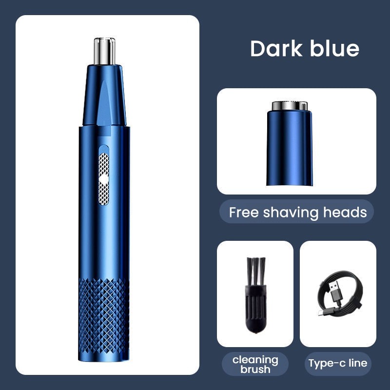 Electric Nose Hair Clipper Rechargeable Multi-kinetic Shaving Two-in-one Unisex Fully Automatic Washable Shaving Nose Trimme