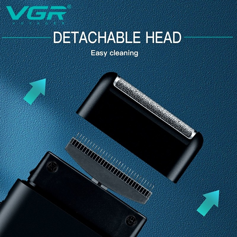 VGR Electric Shaver Professional Shaver Portable Mini Shaving Machine USB Charge Beard Trimmer for Men V-390