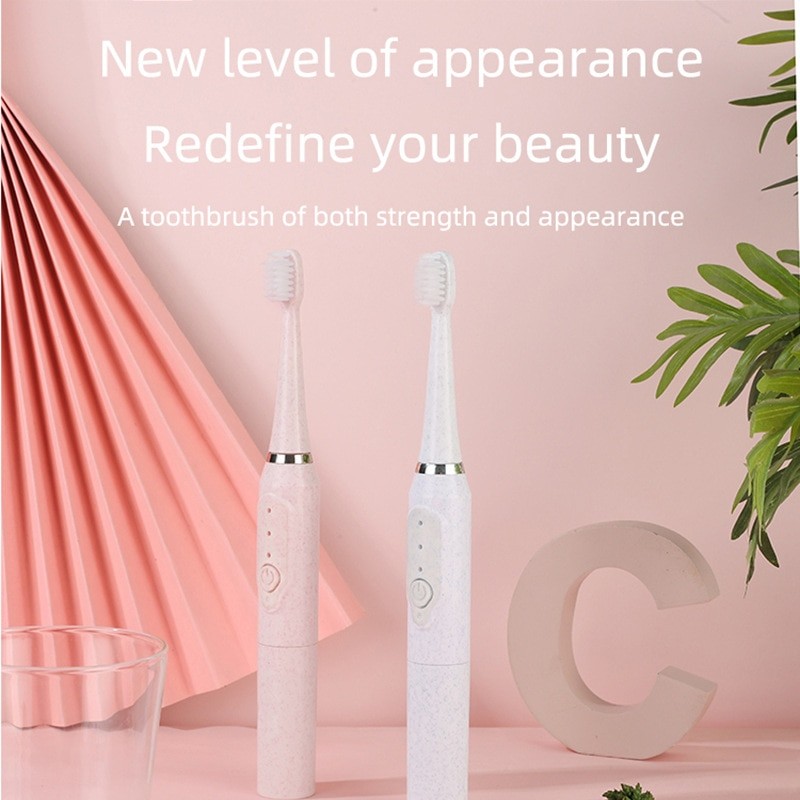 Cross-Border Jianpai Sonic Electric Toothbrush for Men and Women Adult Non-Rechargeable Soft Fur Full-Automatic Waterproof Coupl