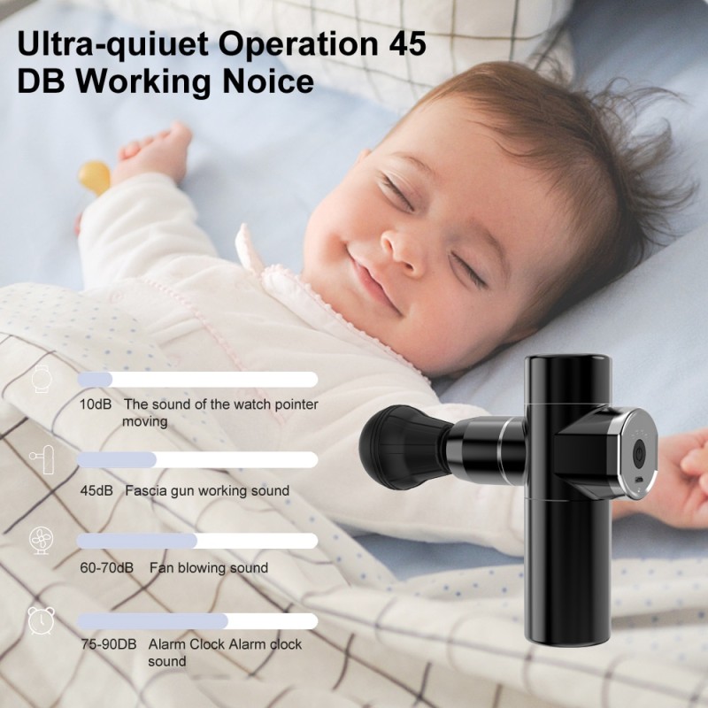 New Mini Vibration Massage Gun Womens Portable Muscle Relaxation Electric Massager Fitness Vibrator-massagers Fascia Equipment