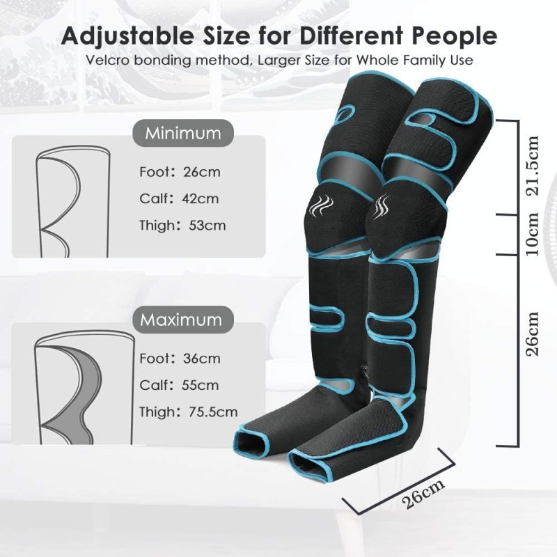 Foot air pressure leg massager promotes blood circulation, body massager, muscle relaxation, lymphatic drainage device 360Ã‚Â°