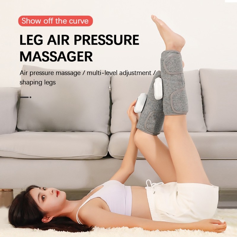 Wireless Electric Leg Massager Device Rechargeable Air Compression for Pain Relief Calf Muscle Fatigue Relax Massage Health Care