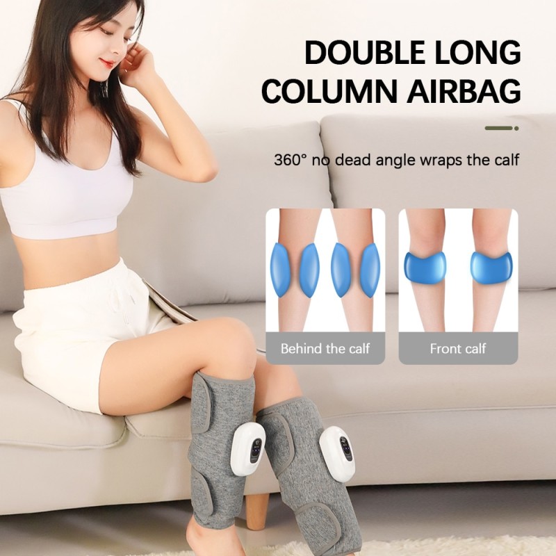 Wireless Electric Leg Massager Device Rechargeable Air Compression for Pain Relief Calf Muscle Fatigue Relax Massage Health Care