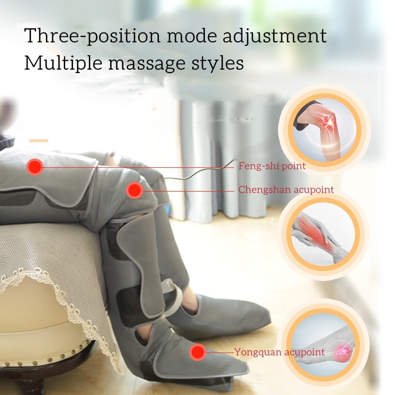 Electric Air Pressure Massager Thigh Calf Knee and Foot Full Coverage Relaxation Massage Hot Physiotherapy Relaxing Massager