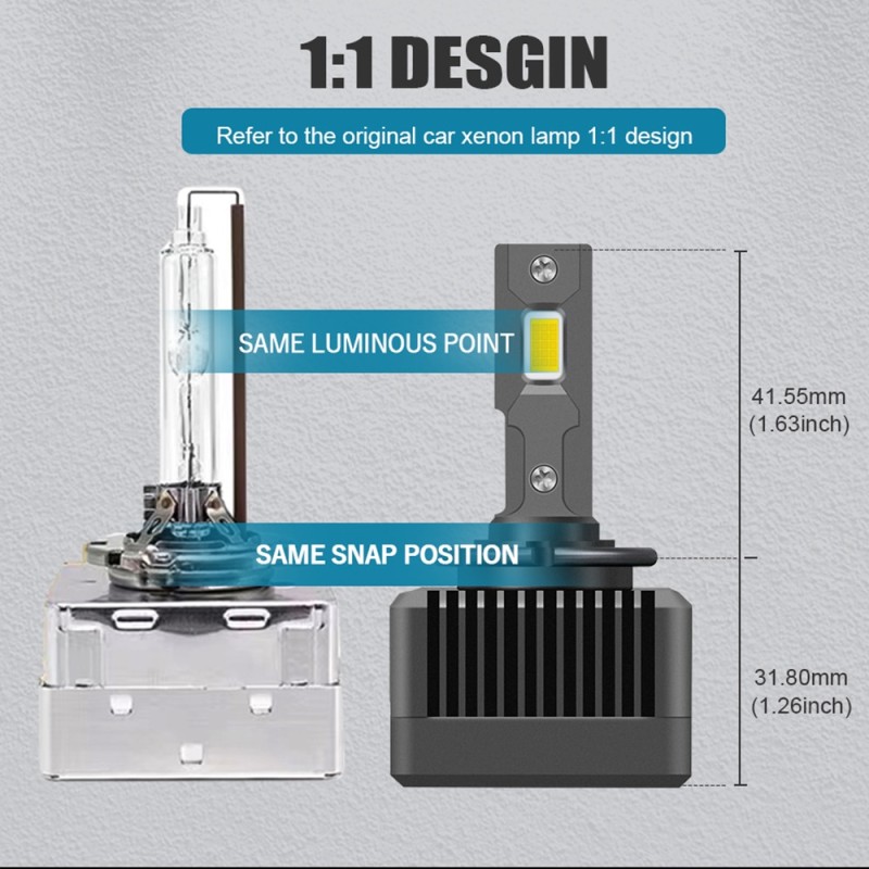 Carshark D1S LED Headlight Canbus HID D2S D3S D4S D5S D8S Auto Bulb 110W 40000LM Super Bright D1R D2R D3R D4R Car Lamp CSP 6000K