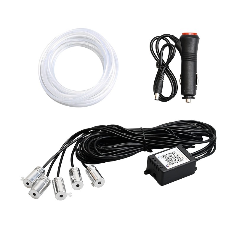 5/6 in 1 Car LED Interior Atmosphere Lights Universal RGB Ambient Light Optic Fiber APP Music Control Auto Decorative Neon Lamp