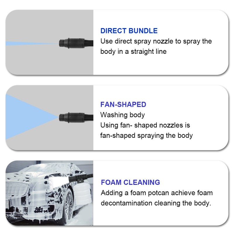 Cordless High Pressure Car Washer 60Bar 9000/20000mAh Cleaning Machine Car Wash Pressure Cleaner 1500W Portable Spray Water Gun