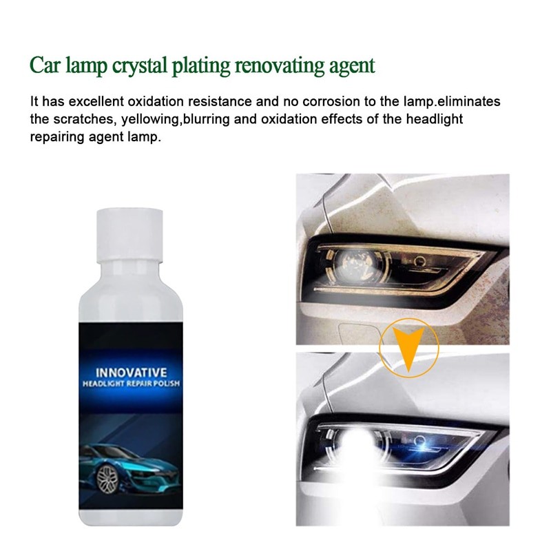 News 20ML Car Headlight Repair Coating Solution Repair Kit Oxidation Rearview Coating Headlight Polishing Anti-scratch Liquid