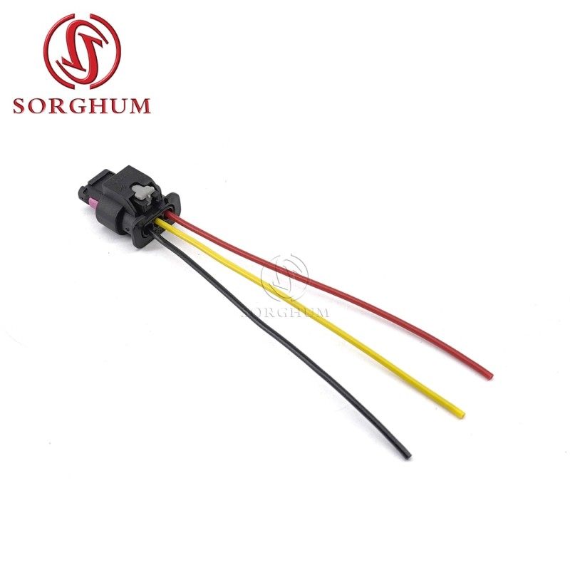 SORGHUM 4F0973703 3C0973203 3 Pins Parking Sensor Plug Connector Cable For VW Passat Golf Audi Seat Skoda 4F0973703A PDC Wire