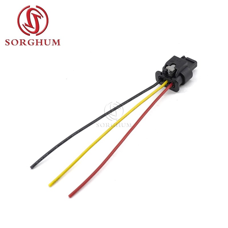 SORGHUM 4F0973703 3C0973203 3 Pins Parking Sensor Plug Connector Cable For VW Passat Golf Audi Seat Skoda 4F0973703A PDC Wire