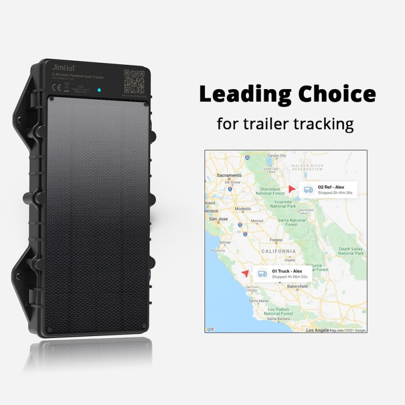 Jimi 4G Solar Powered GPS Tracker LL303 With Real-Time Tracking IP67 Waterproof 10000mAh Battery Smart Alerts Locator  Free APP