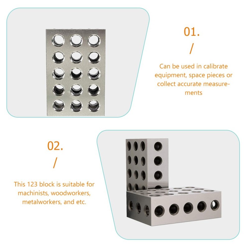 2 Pcs Vice Grip Vise Contours Block Mechanic Tools 123 Block Set Doitool One Two Three Blocks Steel 123 Gauge Block