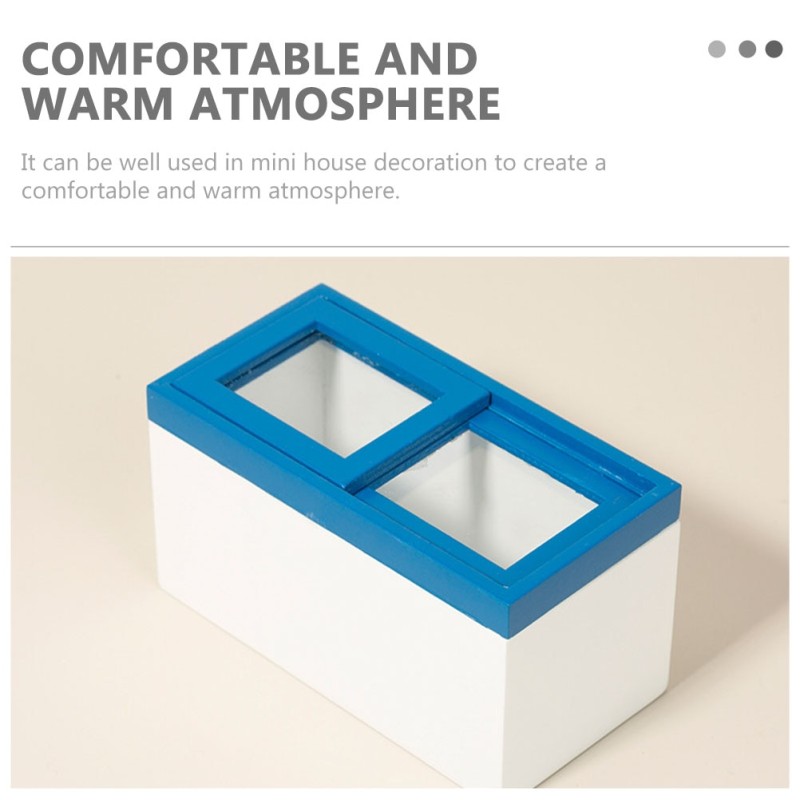 Refrigerator Miniature Pretend Play Mini Freezer Kids Horizontal Room Decor Toys Model Ornament Plaything Furniture