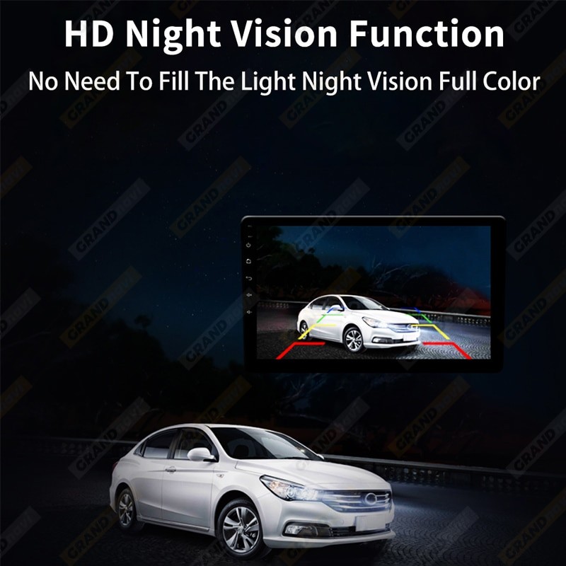 Grandnavi AHD Car Rearview Camera 170 Degree Starlight Night Vision Vehicle Golden Lens Reverse Backup Camera  With Parking Line