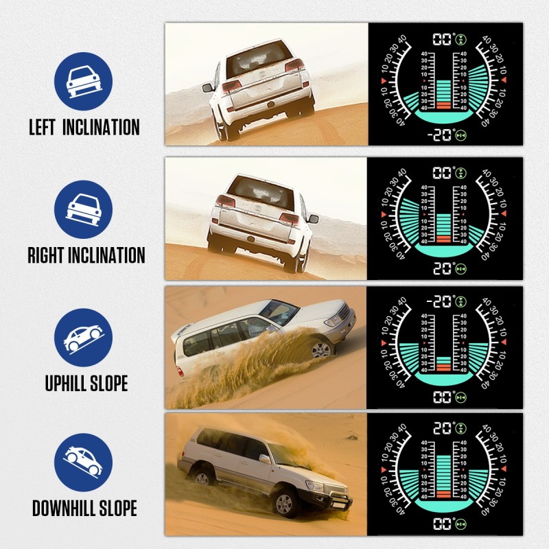 MRCARTOOL M80 Car Intelligent Head-up Display GPS OBD Slope Meter Automotive Digital Speedometer Compass HUD Smart Inclinometer
