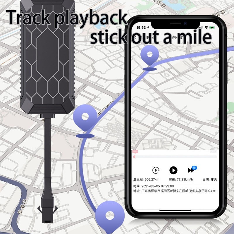 PG08 Mini GPS Tracker GSM Tracking Device 12-80V Battery Powered APP&amp;PC Real Time Tracking Anti-Lost Locator for Car Motorcycle