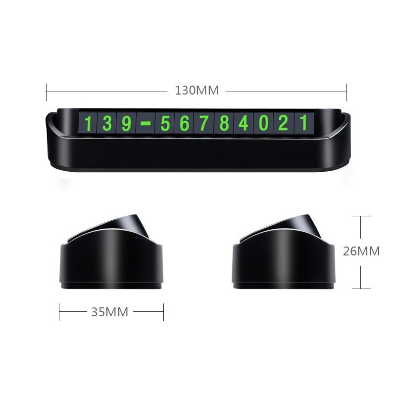 Car Temporary Parking Card Phone Number Card Plate Telephone Number Car Park Stop Automobile Accessories Car-styling 13x2.5cm