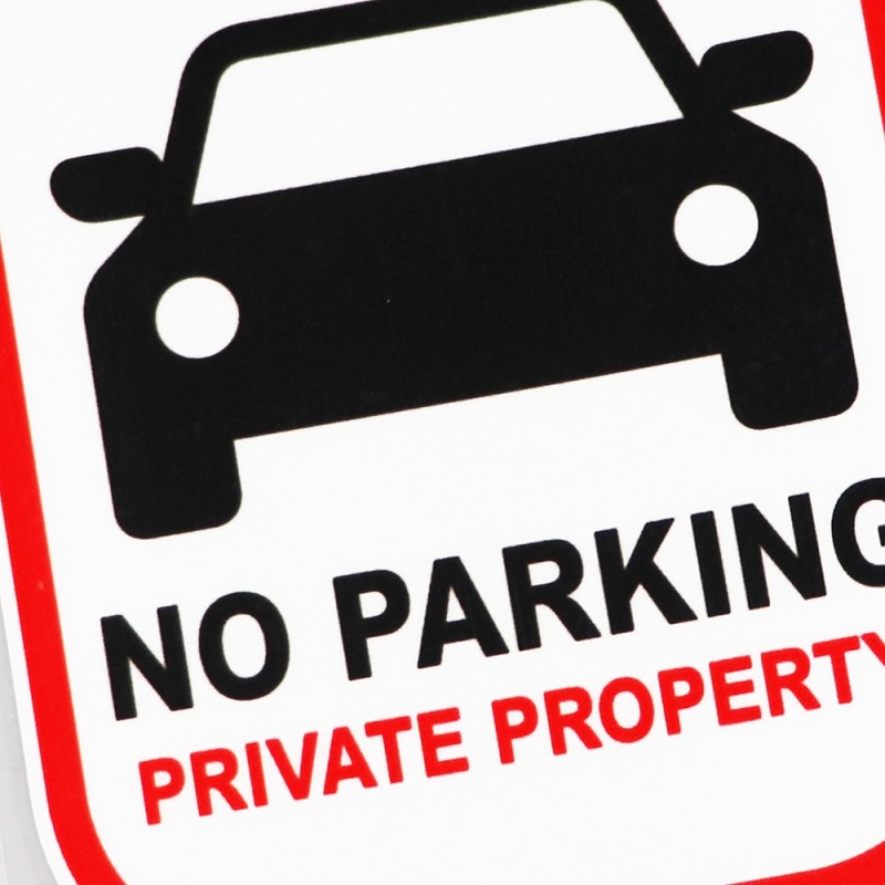 No Parking Allowed Decal Private Property PVC Waterproof Car Sticker 11.9X14.8CM