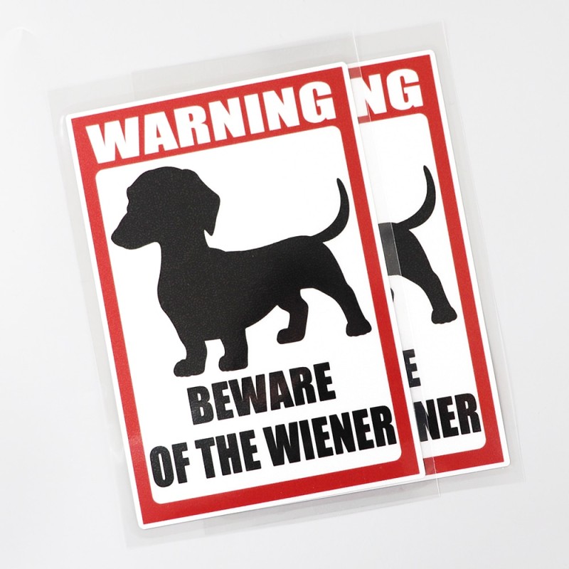 10.2CMÃƒâ€”14.9CM Dachshund Wiener Dog Warning PVC  Decal Waterproof Prevent Bask In Car Stickers
