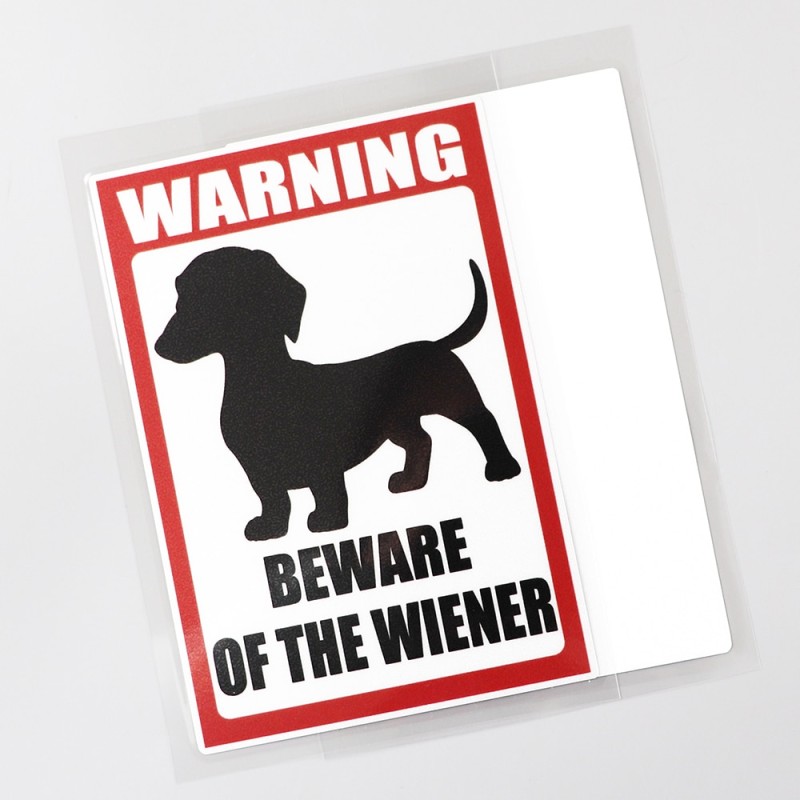 10.2CMÃƒâ€”14.9CM Dachshund Wiener Dog Warning PVC  Decal Waterproof Prevent Bask In Car Stickers