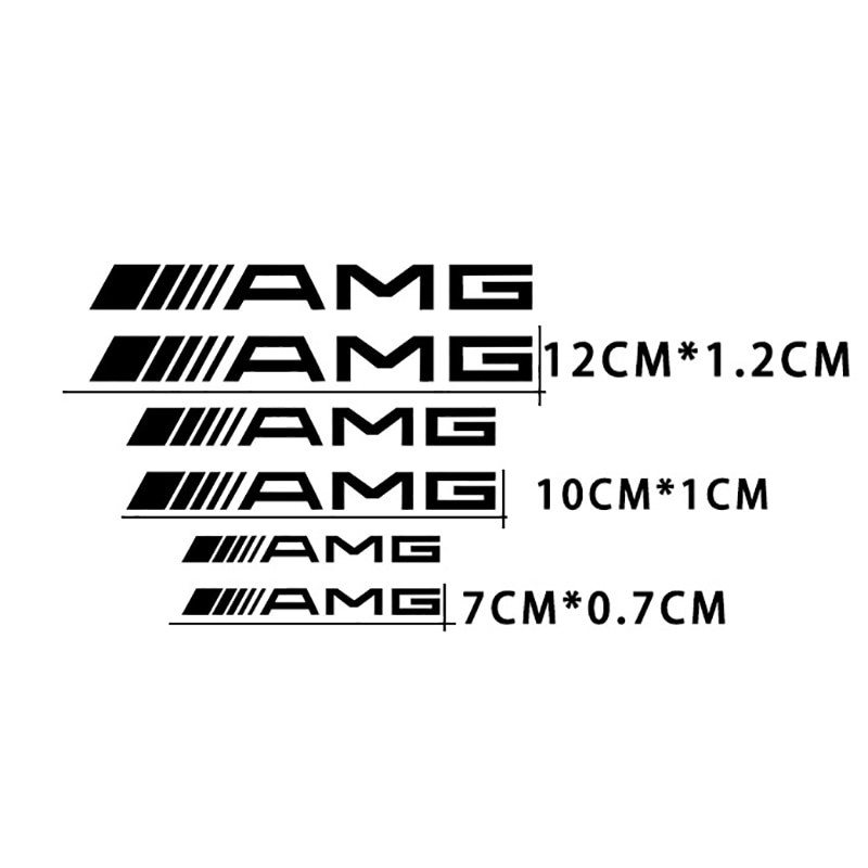 6 PCS Vinyl Car Decal Stickers for Mercedes AMG Brake Calipers Waterproof