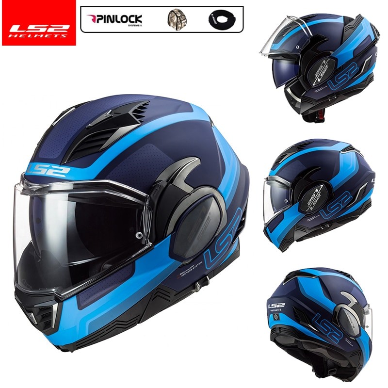 LS2 FF900 Valiant II Motorcycle Helmet Flip Up 180 Degrees Back Somersault Touring Modular Casco Moto Casque