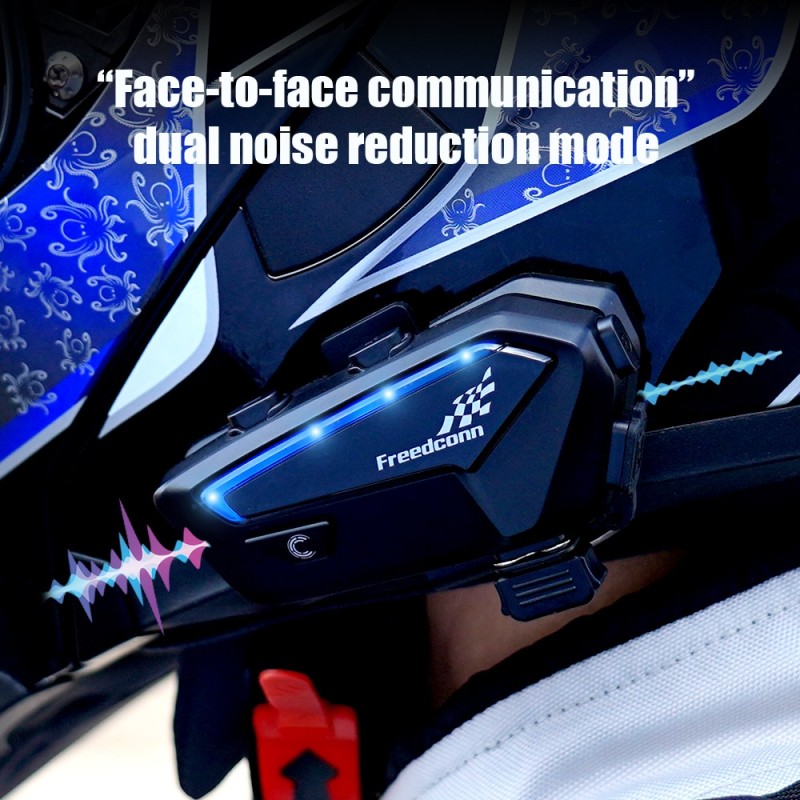 Motorcycle Intercom Bluetooth Helmet Headset Freedconn FX 10 Riders Pair Other Brands Motorbike Interphone Speaker Communicator