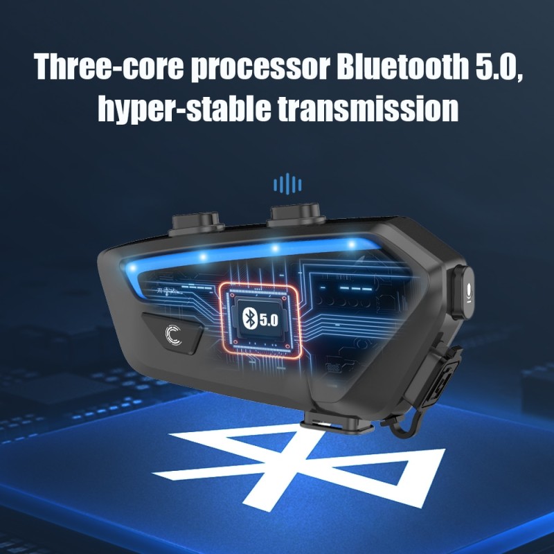 Motorcycle Intercom Bluetooth Helmet Headset Freedconn FX 10 Riders Pair Other Brands Motorbike Interphone Speaker Communicator