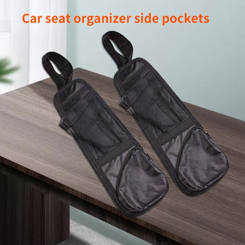 Car Seat Debris Bag Seat Storage Side Bag Car Side Storage Bag Multi-Pocket Drink Holder Mesh Pocket Car Styling Organizer