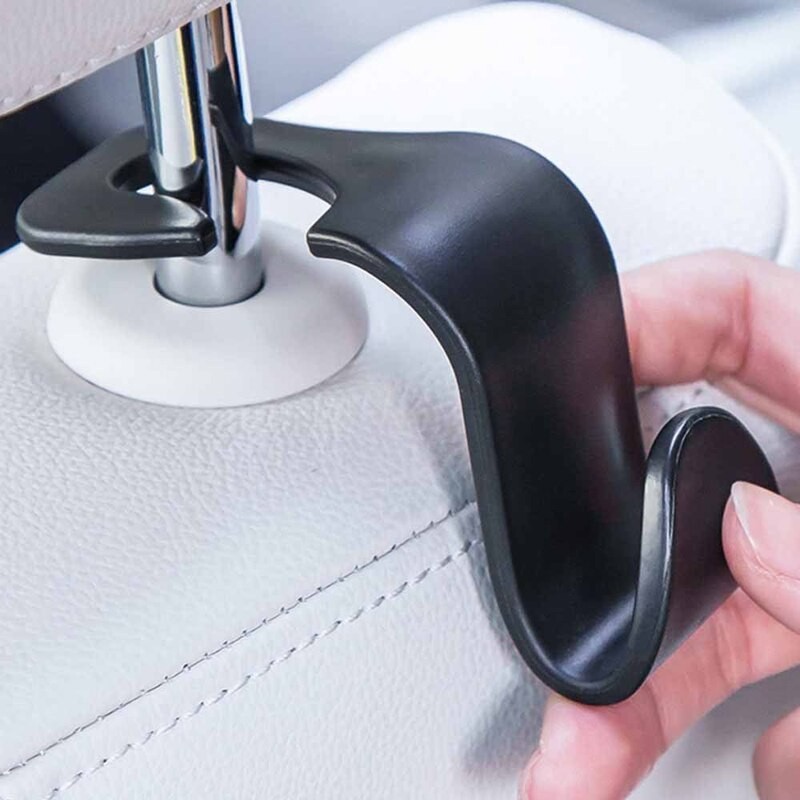 2PCS Car Seat Headrest Hook for Auto Rear Seat Organizer Hanger Storage Holder for Handbag Purse Bags Clothes Coats