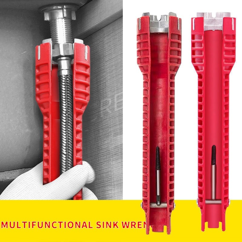 Sink Bathroom Wrench Plumbing Installation Tool Household Water Pipe Faucet Vegetable Basin Angle Valve Sink Maintenance and Dis
