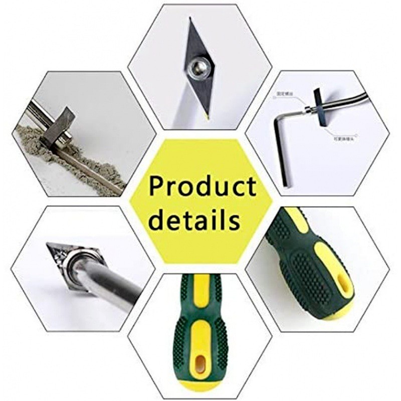 Seam Beautifying Agent Real Porcelain Glue Tungsten Steel Seam Cleaning Tool Rhombus Slot Opener Seam Beautifying Construction T