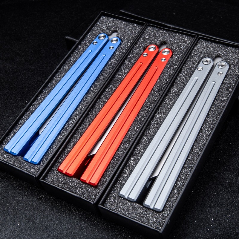 Butterfly Training Knife Bearing EDC Knife Aluminum Handle Outdoor Portable Multi function tools