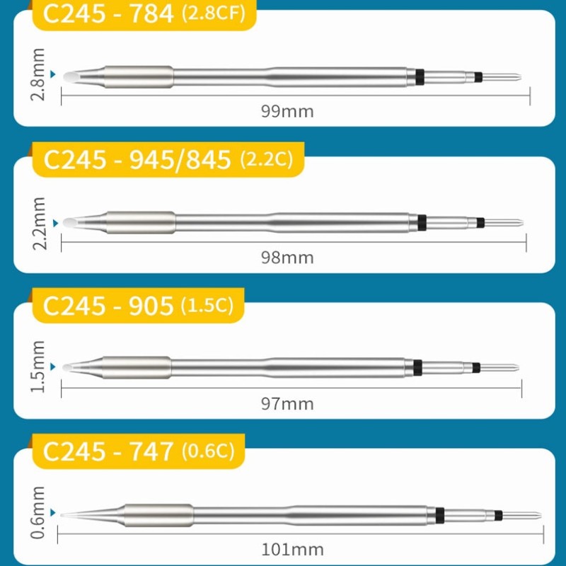 JBC C245 Replacement Soldering Iron Tip C245-A C245-030 X245-SK Welding Nozzle Compatible With JBC T245 Soldering Station Tools
