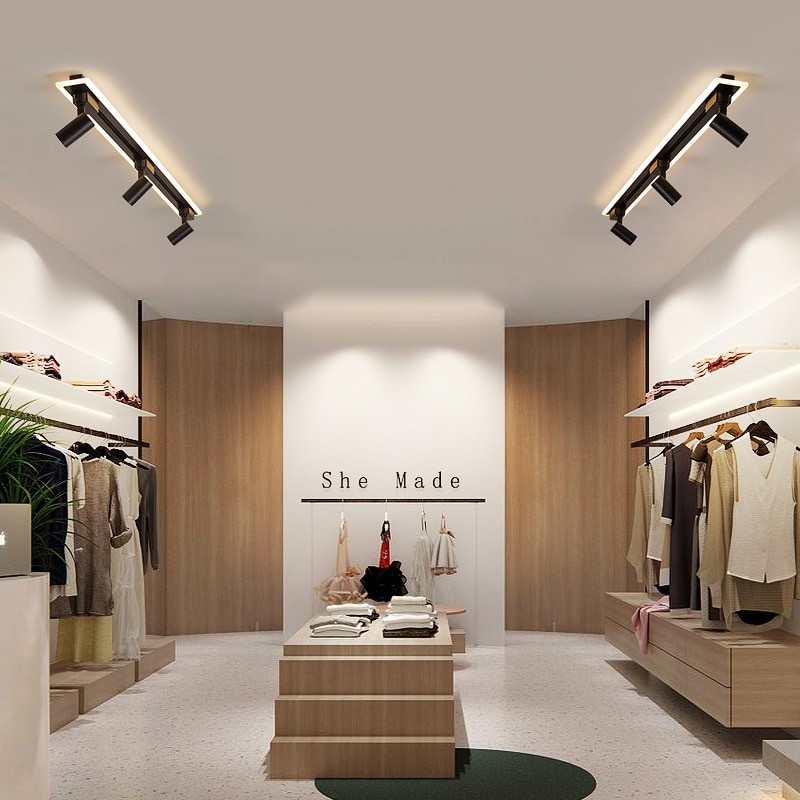 Led Chanderlier Freely Collocation Spotlight Track Ceiling Light Home Background Wall Living Room Guide Rail Slide Entryway Lamp