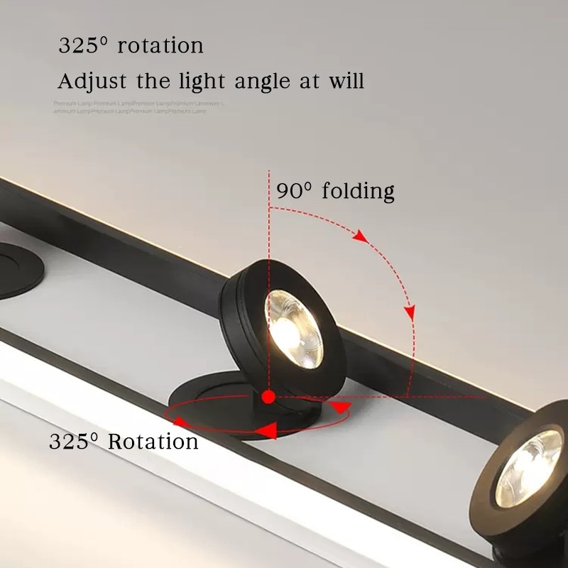 Modern Led Track Ceiling Lamp 325Ã‚Â° Rotation Track Spotlight Bedroom Kitchen Living Room Background Aisle Ceiling Light Fixture
